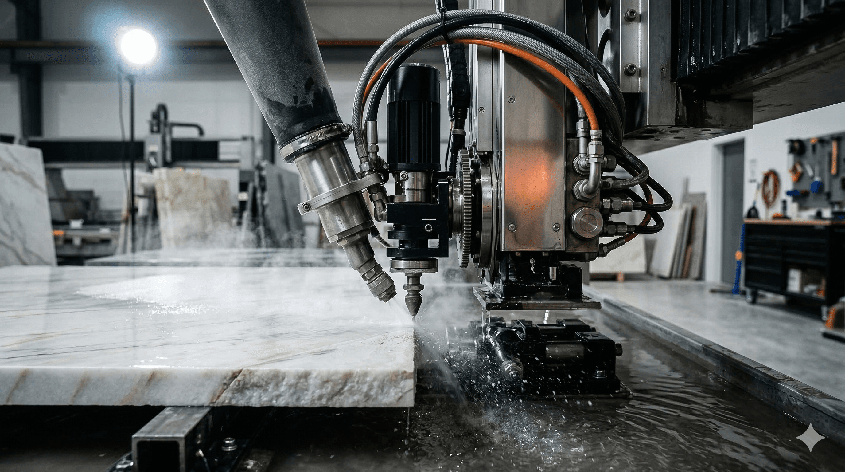 Inside the fabrication shop